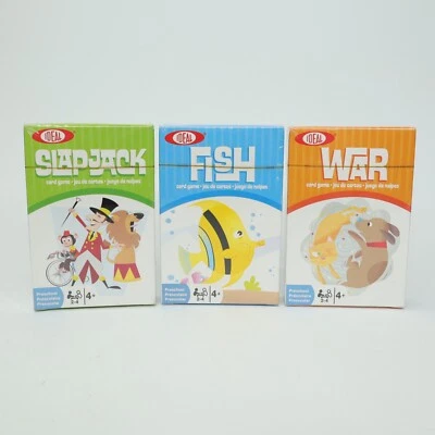 Lot of 3 Ideal PRESCHOOL Card Game Slapjack War & Fish Card Games - Image 1 of 4