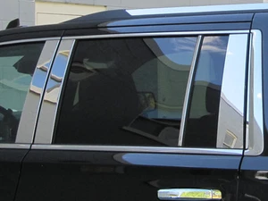 Stainless Chrome Pillar Posts 10PCS QAA Door Trim FOR Chevy Suburban 2015-2020 - Picture 1 of 4