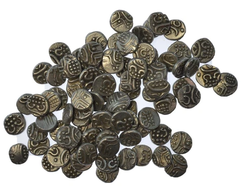 INDIA Travancore Silver Chuckram, Rama Varma IV,1860-1880 AD Cover