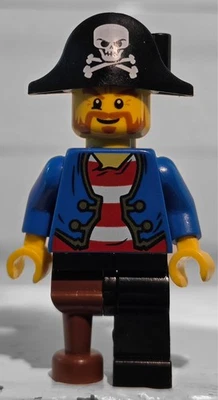 LEGO Minifigura - Chaqueta Azul Pirata, Pata Clavija (pi146) Capitán Barco Barco Tesoro Foto 1 de 4