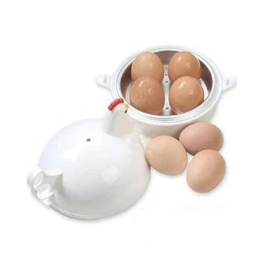 4-Egg Microwave Hardboiled Egg Boiler Cooker Steamer Poacher Gadget - Image 1 of 4