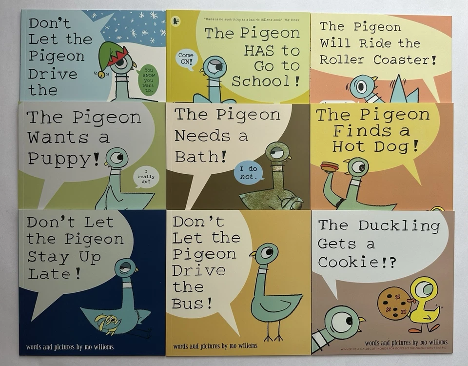 Mo Willems Don't Let Pigeon Children's Book Lot 9 Foto 1 de 2
