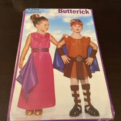 Butterick  5109 Pattern Children’s Gladiator Princess Roman Costumes Uncut 2-6x - Image 1 of 4