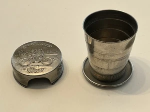 Radfahrer Tasse Teleskop faltbar Vintage Metall Made in USA 1897 - Bild 1 von 10