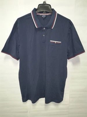 Camisa Polo The Original Ben Sherman Preppy Azul - Rayas Rojas y Blancas XL NUEVA SIN ETIQUETAS Foto 1 de 4