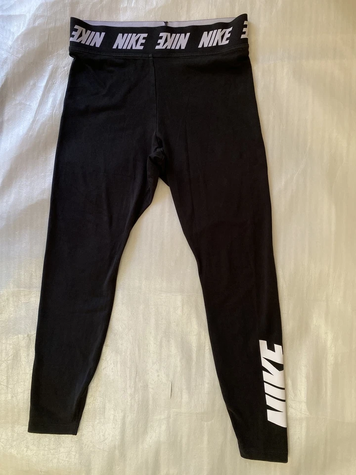 Nike Pro Leggings Black Womens Size L High Waist Athletic Bottoms Compression - Image 1 of 4