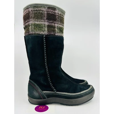 Botas de invierno ECCO para mujer negras de gamuza forradas de lana con puños talla 37 EU/6-6,5 EE. UU. Foto 1 de 4