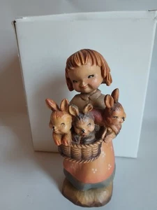 Vintage 70er ANRI signiert Ferrandiz Korb der Freude Made Italy Holzschnitzerei LE 1149/1500 - Bild 1 von 16