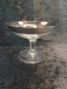 Dorothy Thorpe Compote Dish Silver Rim - Picture 1 of 8