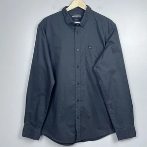 RVCA Men's That'll Do Stretch Long Sleeve Slim Fit Button Down Shirt Size L - Picture 1 of 10