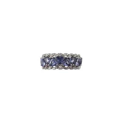 Effy 14K White Gold Tanzanite and Diamond Ring Size 7 #23109 - Image 1 of 4