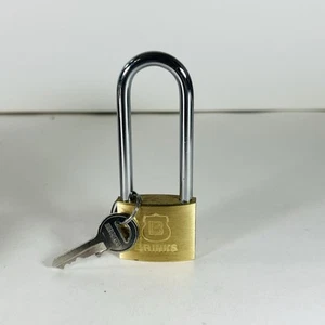 Solid brass BRINKS 2 1/2" shackle Lock Pad pack of New Open Box - Picture 1 of 8