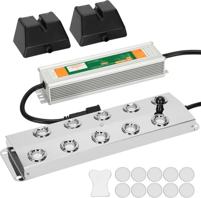 Nebulizzatore Ultrasuoni Nebulizzatore 10 Testine (8400Ml/H), 110V 400W Potenza Impermeabile Ultra - Immagine 1 di 4
