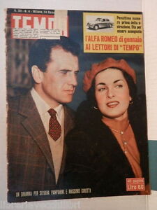 TEMPO 24 gennaio 1953 Pampanini Girotti Bartali Anastasia mafia Manicomio Tito