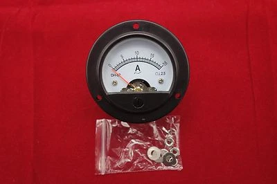 Panel amperímetro analógico redondo AC 0-20A medidor de corriente AMP diámetro 1 pieza 66,4 mm DH52 Foto 1 de 4