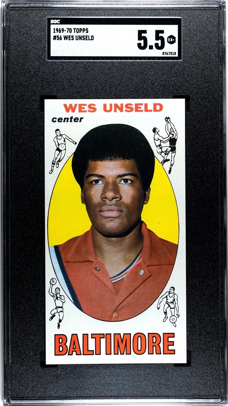 1969 Topps Wes Unseld #56 SGC 5.5 - HOF Vintage Basketball 