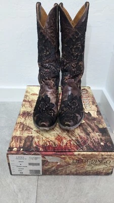 Old Gringo Nicolette 15 英寸黄铜 L2310-2 牛仔靴 - 10 码 — 第 1/4 张图片