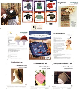 Lot of 20 Knitting Cards & Leaflets Clothing Bags Stuffies Decor - Picture 1 of 14