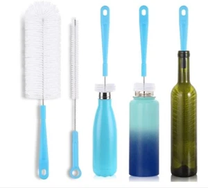 Bottle Cleaning Brush Set Long Handle Silicone Brushes Thermos Flask Cleaner .. - Picture 1 of 8