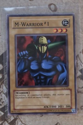 Yugioh Misprint Set Text Downshift M-Warrior #1 LOB-076 Unlimited - Image 1 of 2