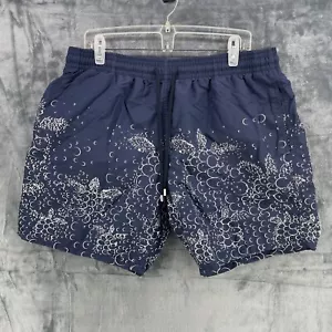 Vilebrequin Men’s 3XL Swim Trunks Turtle Bubble Print Navy Blue White Lined - Picture 1 of 18