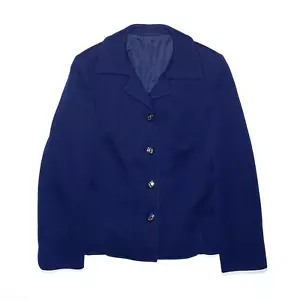 Vintage ELRE MODELL Womens ZF Blue 90s Blazer Jacket S - Picture 1 of 6
