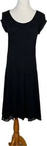 Peruvian Connection schwarzer Damenpullover Stretch knielang Kleid Größe Medium - Bild 1 von 6