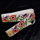 Floral Belt Boho Medium Bumble Bee Flowers White Coated Canvas Hipster M Relic 