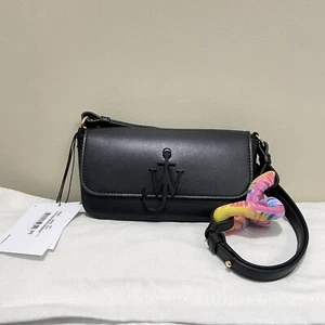 NWT $950 J.W. Anderson Rainbow Chain Link Anchor Baguette Bag Black - Picture 1 of 12