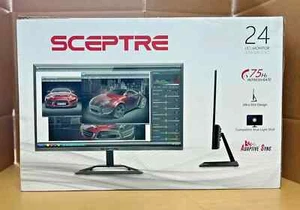 Sceptre 24" LED Monitor Ultra Slim Pro Series E248W-19203RT Black Brand New - Picture 1 of 10