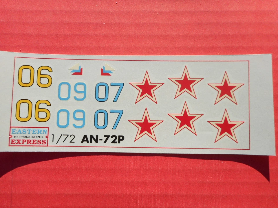 DECALS ANTONOV 72 - 1/72 - EASTERN EXPRESS 72302 . - Immagine 1 di 1