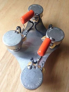 50's Les Paul Wiring Gibson Epiphone 500k CTS Long Shaft Pots .047 Orange Drop  - Picture 1 of 7