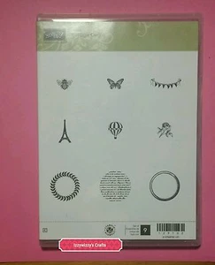 Stampin Up COLLAGE CURIO círculo abeja mariposa naturaleza globo aerostático se aferra nuevo - Imagen 1 de 1