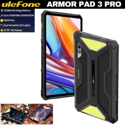 4G LTE Ulefone Armor Pad 3 PRO Rugged Tablet PC Android Phone Mobile Waterproof - Image 1 of 4
