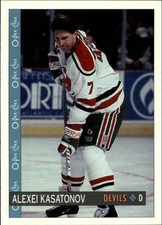 1992-93 O-Pee-Chee Devils Hockey Card #353 Alexei Kasatonov