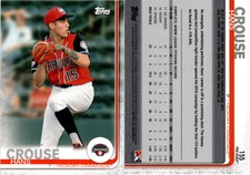Hans Crouse 2019 Topps Pro Debut Baseball Card 155  Hickory Crawdads