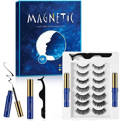 Magnetische Wimpern, Magnet Wimpern mit Eyeliner,Künstliche Wimpern, Magnetisch - Bild 1 von 4