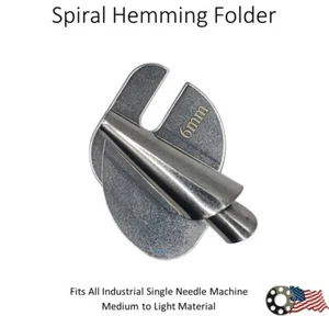 New Hemming Folder Spiral Edging 6MM for Juki DDL-5550 - Picture 1 of 2