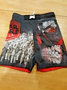 Disney Star Wars LEGO Boy's Bathing Suit Size S Drawstring Lined stormtroopers - Picture 1 of 4