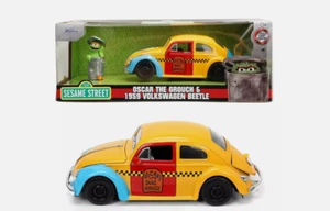 Jada Hollywood Rides: Sesame Street Oscar The Grouch & 59 VW Beetle 1/24 Scale - Picture 1 of 5