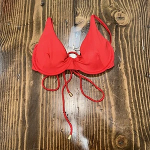 Watercolors By Kenny Flowers Size Medium String Bikini Too Tie Back Red NWT - Picture 1 of 6