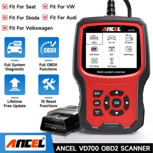 ANCEL VD700 All System Car OBD2 Diagnostic Scanner EPB Oil Reset TPMS DPF For VW - Picture 1 of 8