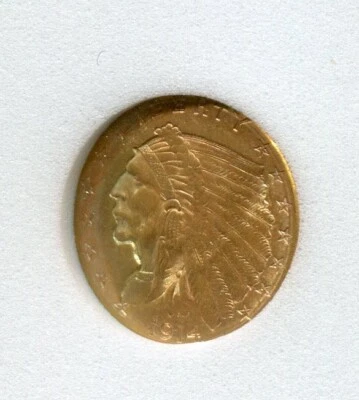 1914-D  $2.5 INDIAN MS64 QUARTER EAGLE GOLD COIN MS-64 BEAUTIFUL BETTER DATE ! - Image 1 of 4