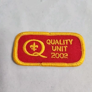 Parche Boy Scouts Quality Unit 2002 BSA Scouting America Red Gold Q - Imagen 1 de 4