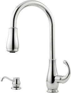 NEW Pfister GT529-DCC Treviso One-Handle Pull-Down Kitchen Faucet, Chrome - Picture 1 of 2
