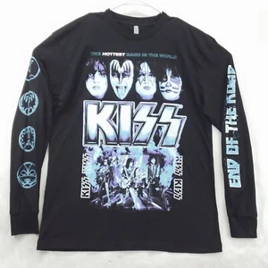 Camisa Kiss End Of The Road World Tour Camisa de Concierto Para Hombre Grande Negra Cuello Redondo - Imagen 1 de 10
