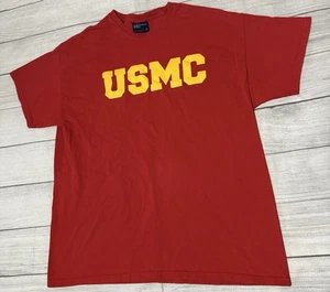 T-shirt vintage Y2K USMC MV Sport taglia XL United States Marine Corps rossa - Foto 1 di 4