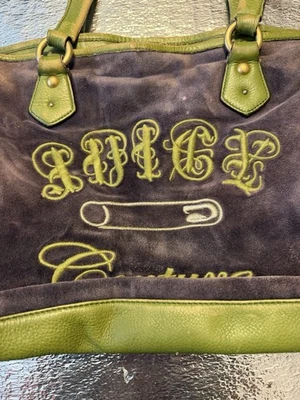 Винтажная сумка для подгузников Juicy Couture фиолетовая и зеленая Y2K - Изображение 1 из 4