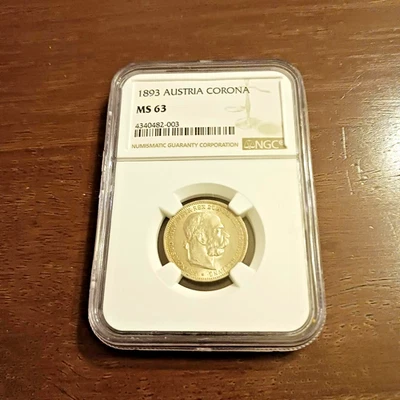 1893 Austria 1 Corona NGC MS 63 - Image 1 of 4