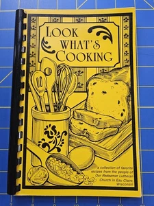 1986 Our Redeemer Lutheran Church Eau Claire Wisconsin Spiral Cookbook Recipes - Picture 1 of 8